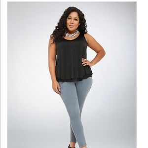 Torrid Layered Mesh Swing Tank Top